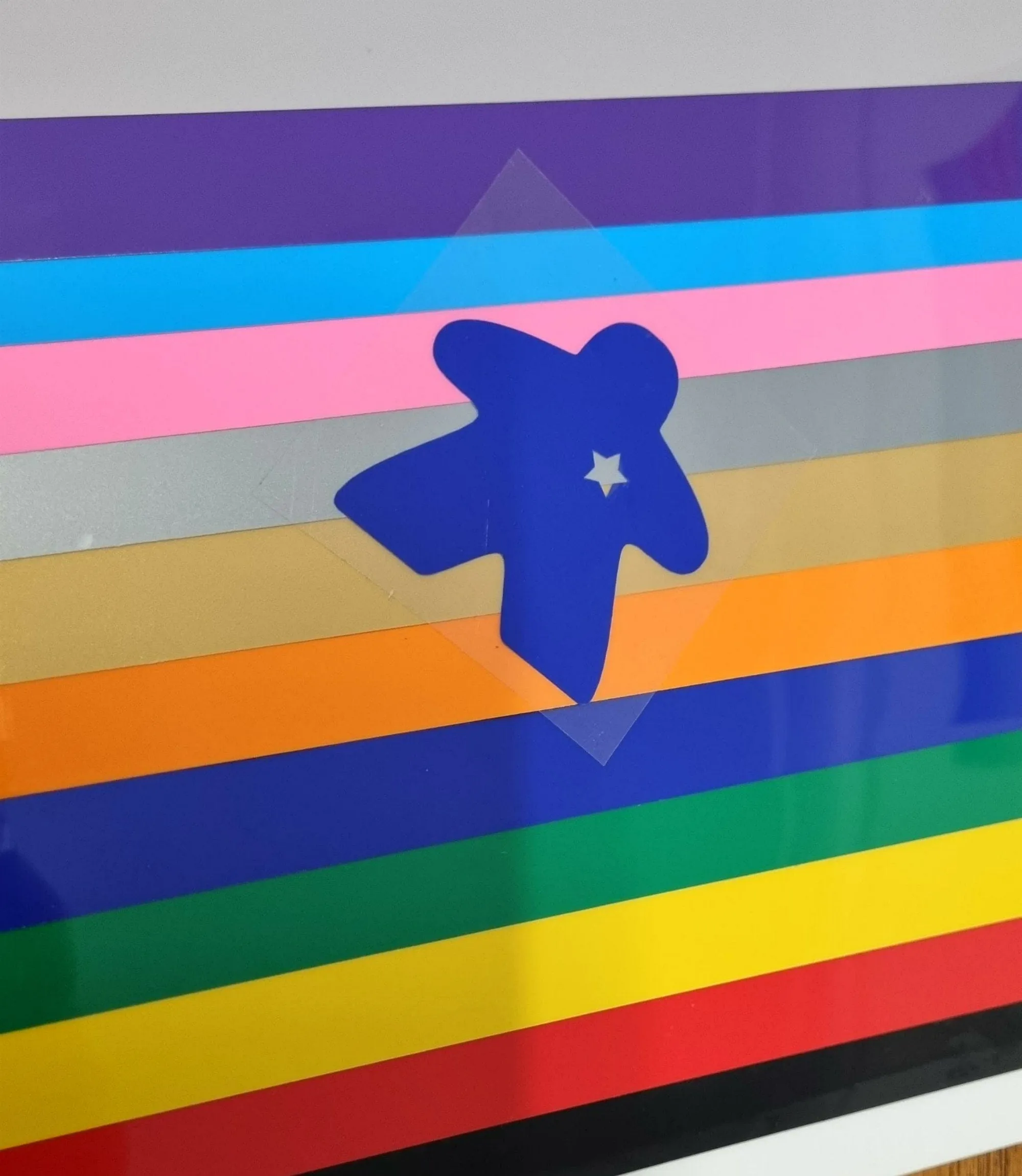 10cm large iron on VINYL MEEPLE PATCH in a variety of colours