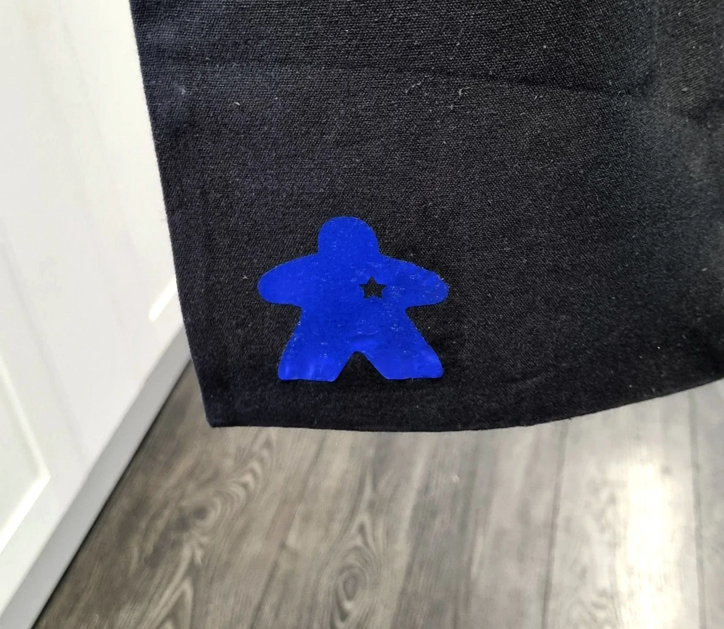 10cm large iron on VINYL MEEPLE PATCH in a variety of colours