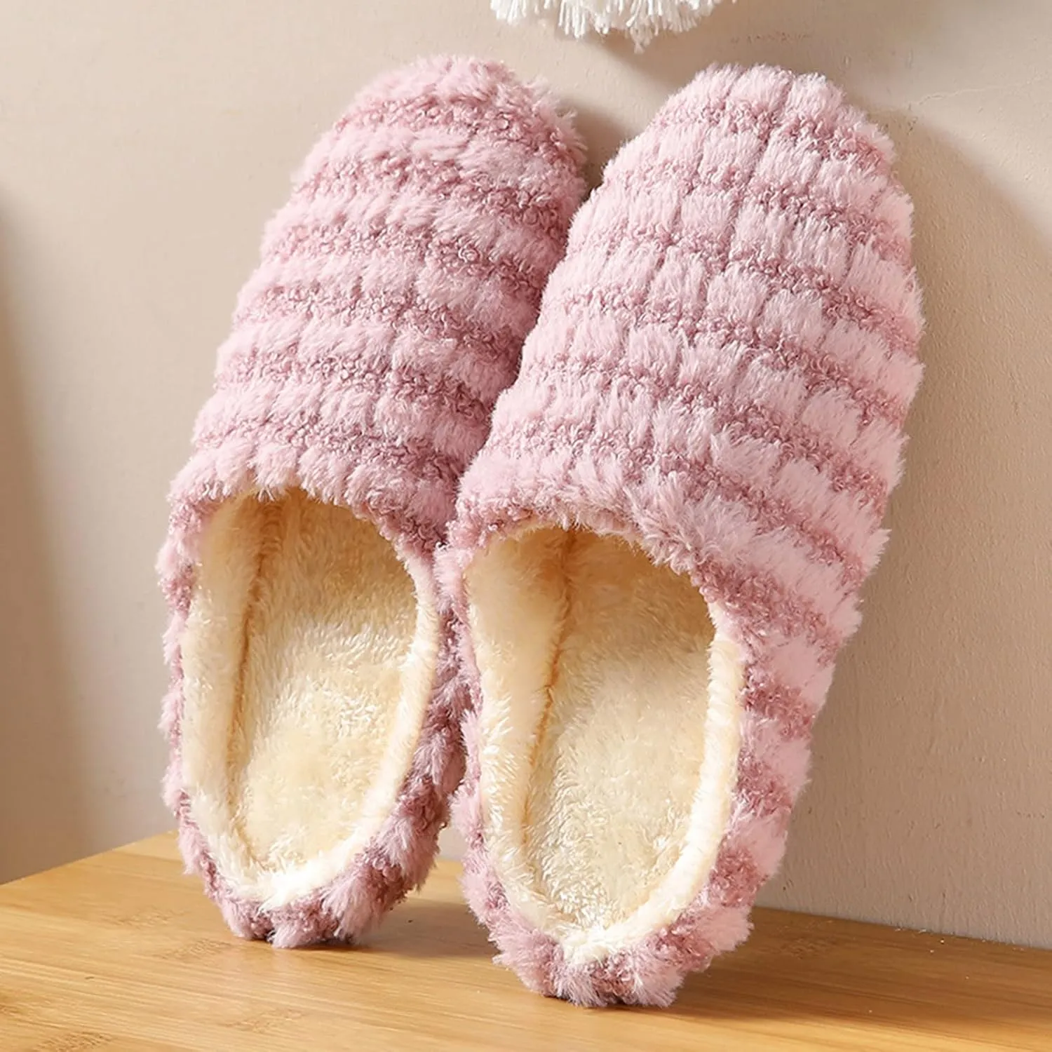 SBGMoSJ Matching Bedroom Slippers for Couples Waterproof Snow Slippers House Slippers for Women Fluffy Slippers for Men Memory Foam Christmas Stocking Stuffers Gifts for Wife 2023