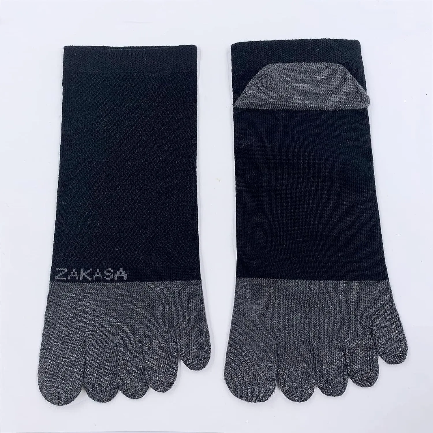 ZAKASA Toe Socks for Men Ankle: No Show Low Cut Toe Socks Individual Five Finger Cotton for Athletic Running 5 Pairs